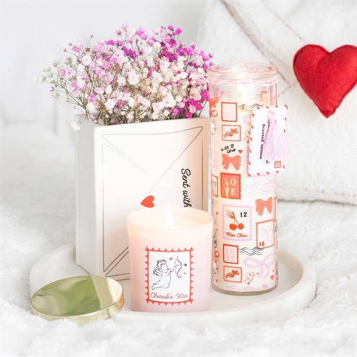 Cherub's Kiss Passionberry Peach Valentine's Day Candle