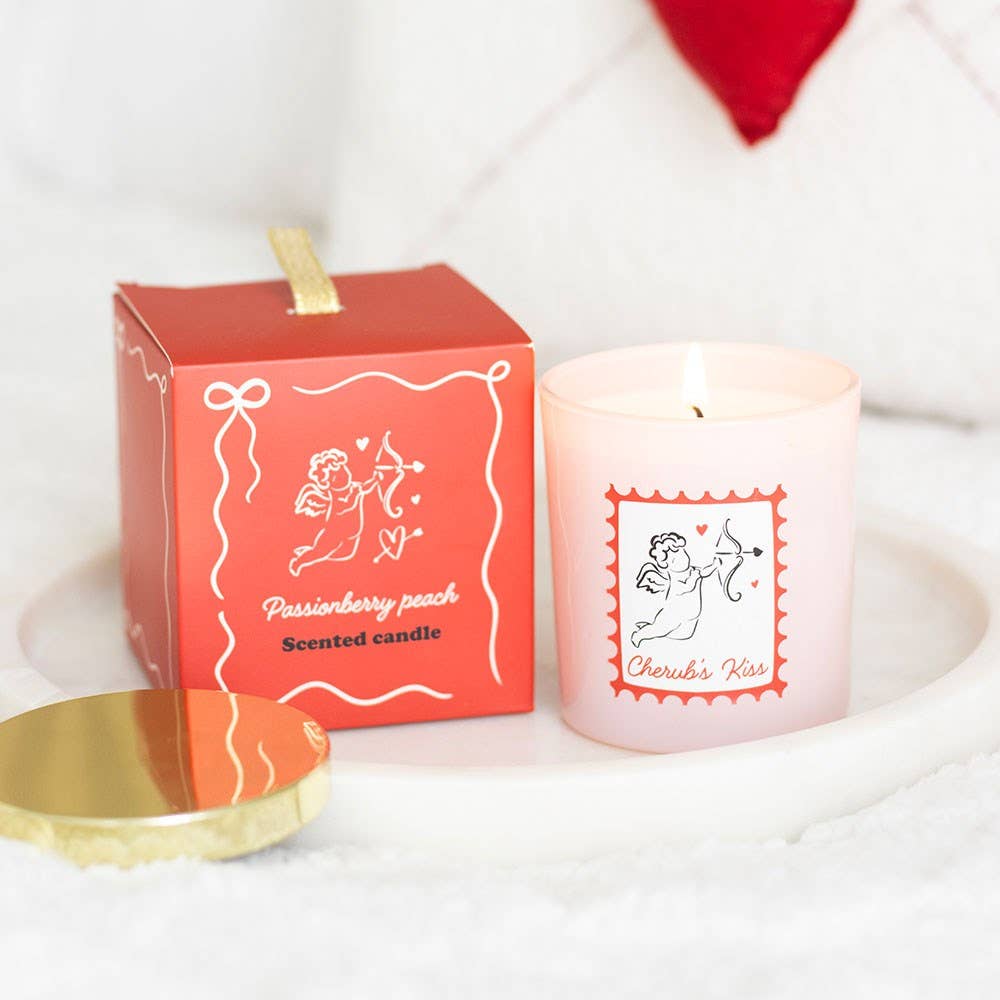 Cherub's Kiss Passionberry Peach Valentine's Day Candle